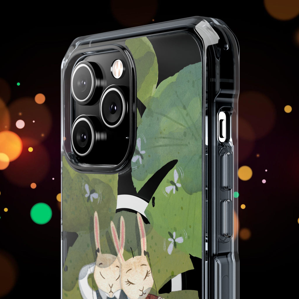 Cute Animal Lovers Phone Case, Magnetic Clear Impact Cases for Nature Enthusiasts, Eco-Friendly Gift, Cute Bunny Design, Unique Phone Cover