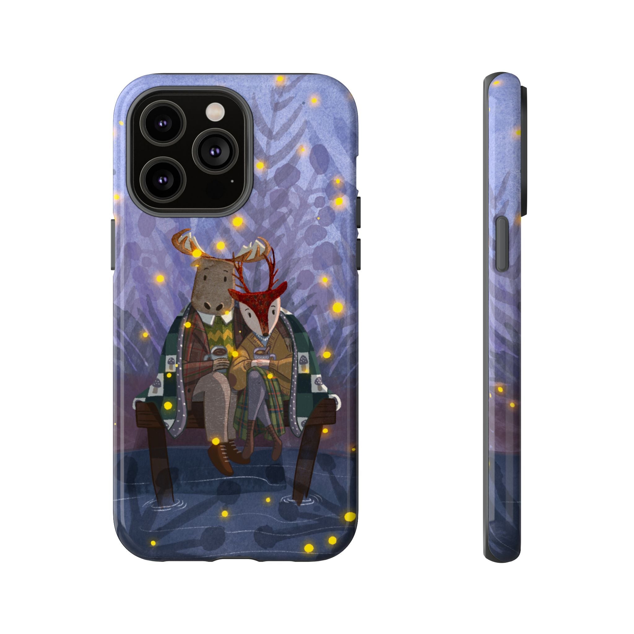 Cozy Couple Phone Case, Cute Animal Lovers Gift, Nature Aesthetic, Perfect for Holidays, Personalized Phone Accessories, Gift for Her