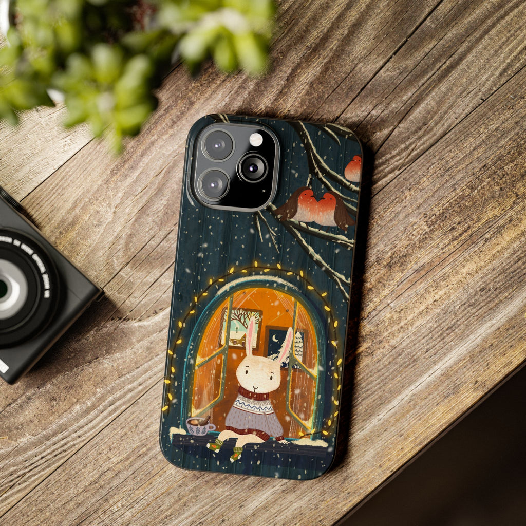 Cozy Animal Phone Case - Whimsical Rabbit Design, Cute Slim Case for Animal Lovers, Perfect Gift for Birthdays, Holidays