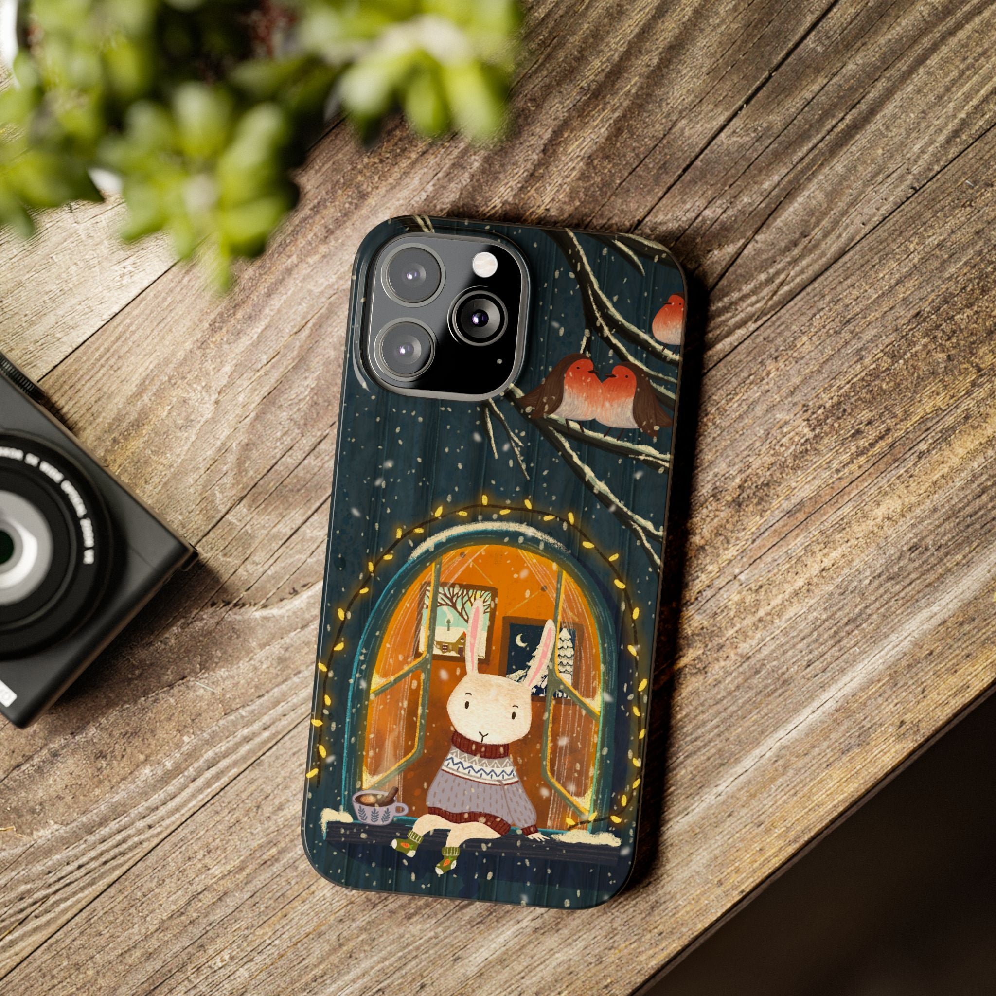 Cozy Animal Phone Case - Whimsical Rabbit Design, Cute Slim Case for Animal Lovers, Perfect Gift for Birthdays, Holidays