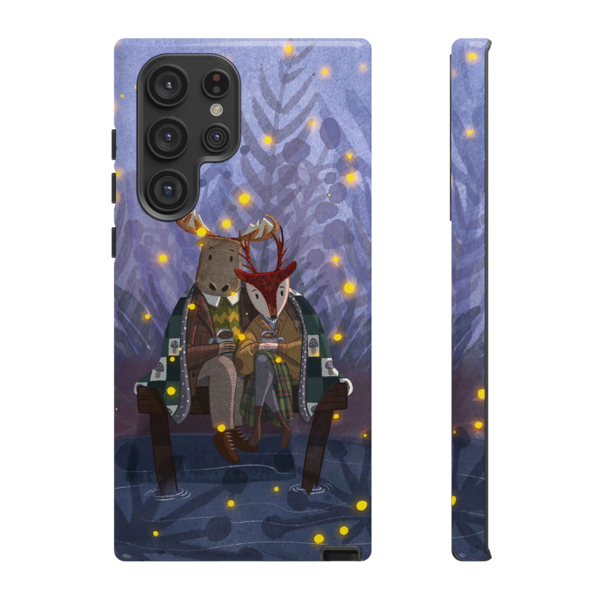 Cozy Couple Phone Case, Cute Animal Lovers Gift, Nature Aesthetic, Perfect for Holidays, Personalized Phone Accessories, Gift for Her