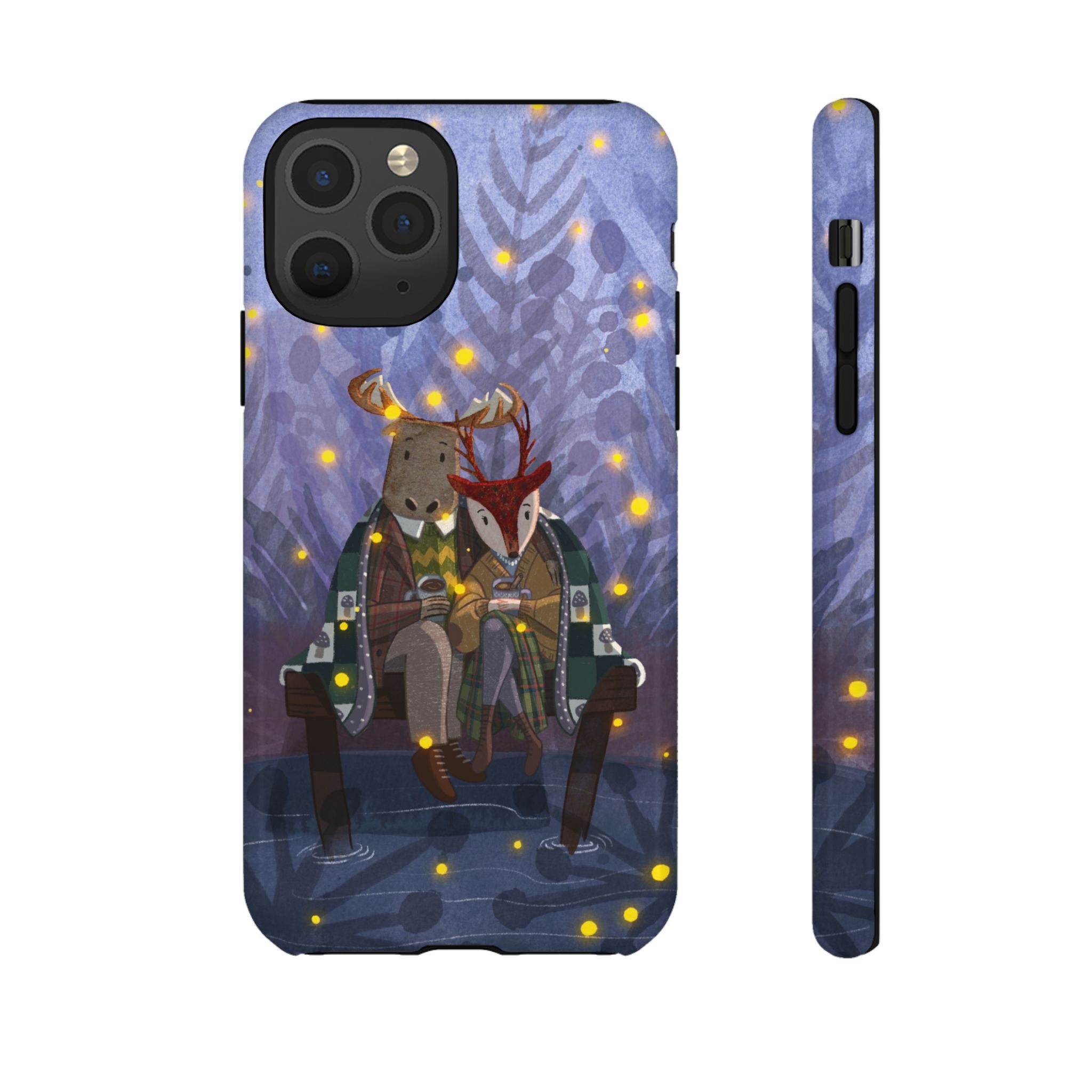 Cozy Couple Phone Case, Cute Animal Lovers Gift, Nature Aesthetic, Perfect for Holidays, Personalized Phone Accessories, Gift for Her