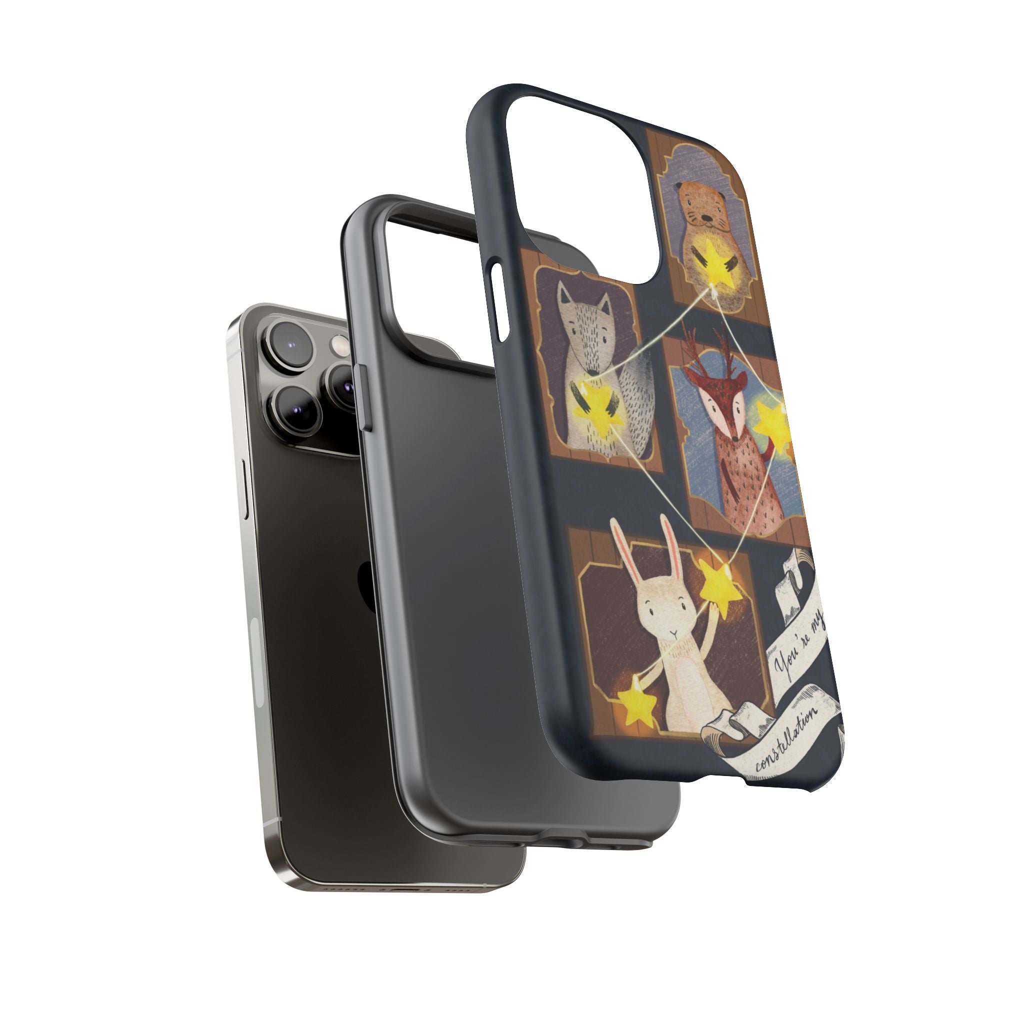 Tough Cases, Animals & Stars Design, Cute iPhone Gift, Nature Lover, Birthday, Animal Lover, iPhone 16 15 14 13 12 11 X XR 8