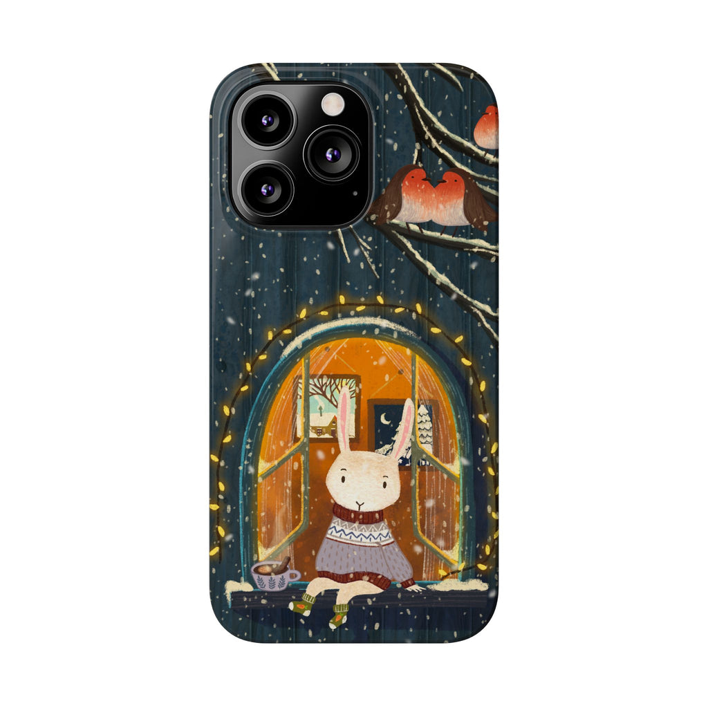 Cozy Animal Phone Case - Whimsical Rabbit Design, Cute Slim Case for Animal Lovers, Perfect Gift for Birthdays, Holidays