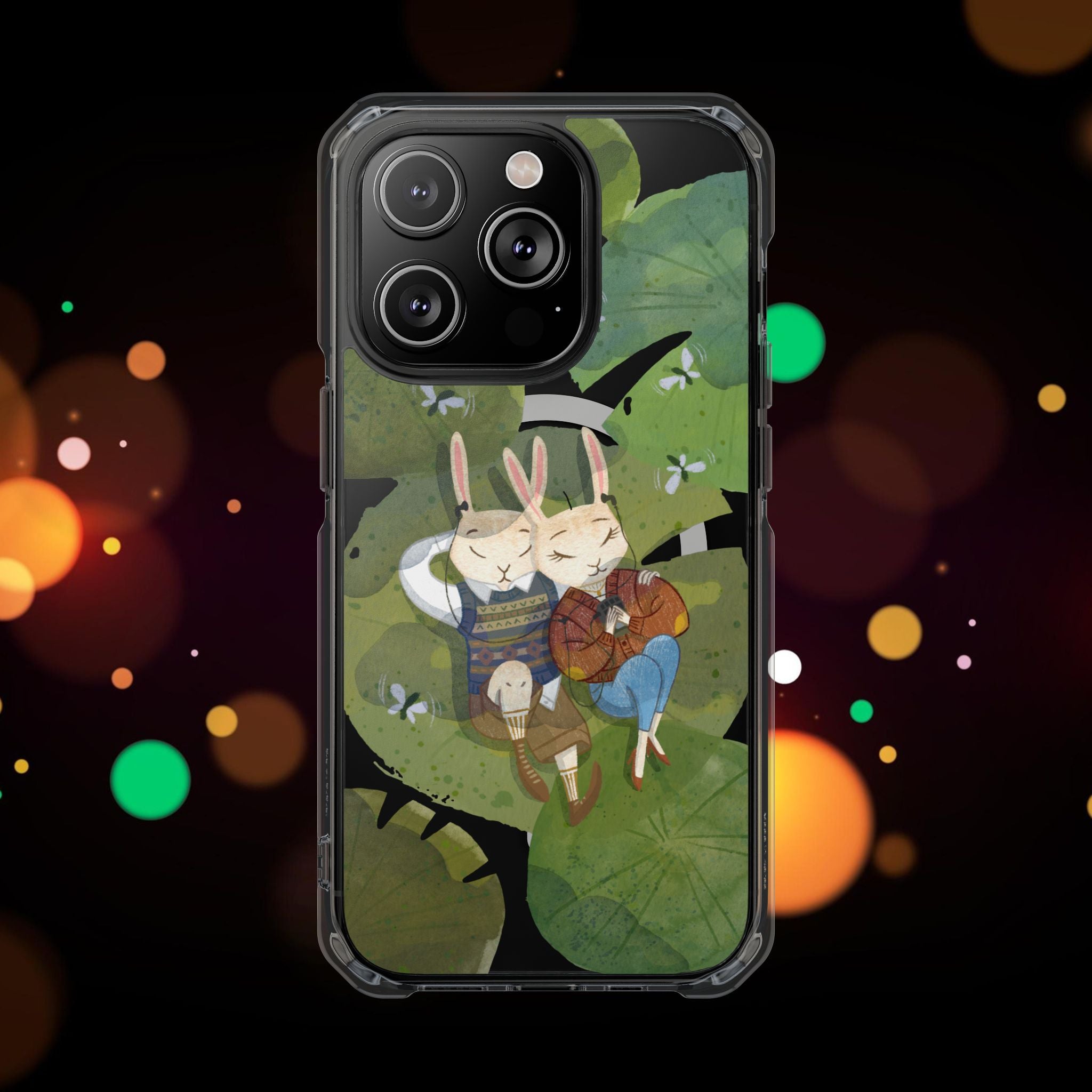 Cute Animal Lovers Phone Case, Magnetic Clear Impact Cases for Nature Enthusiasts, Eco-Friendly Gift, Cute Bunny Design, Unique Phone Cover