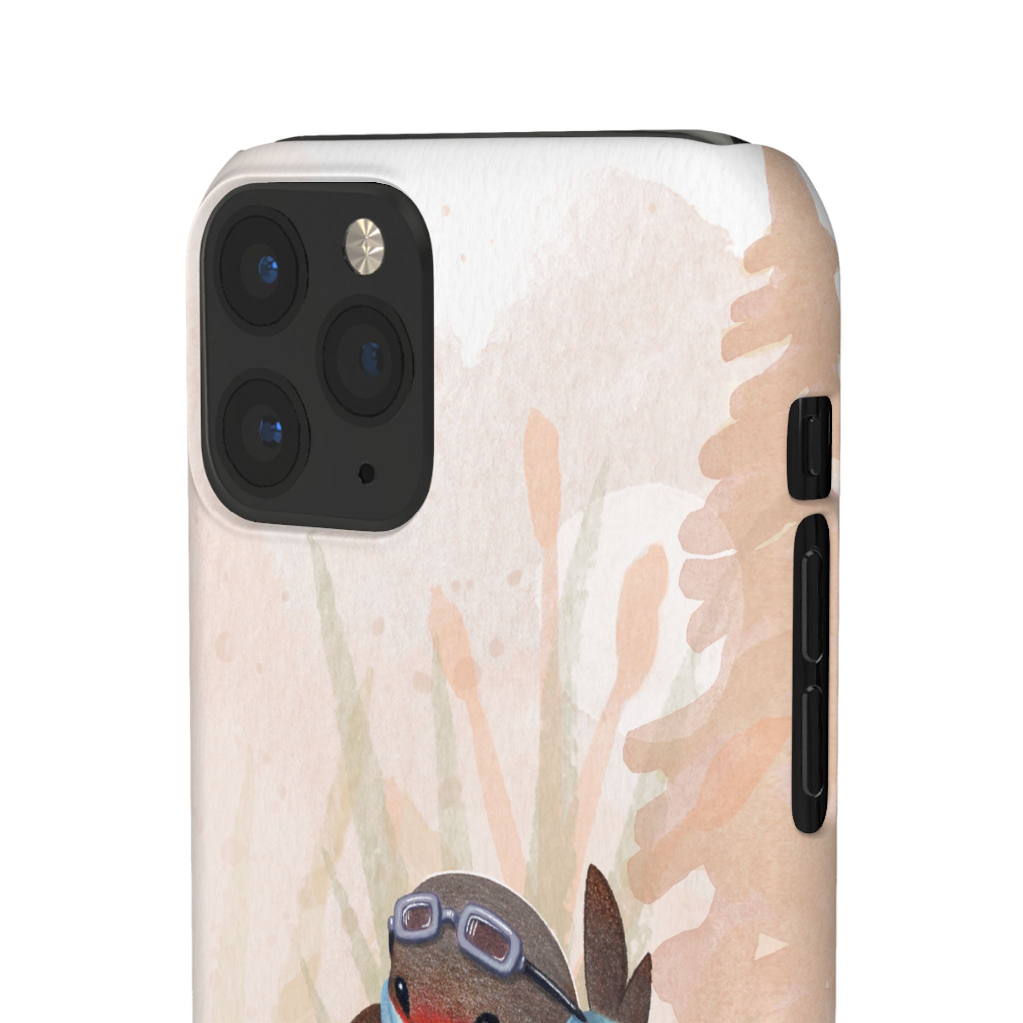 Whimsical Animal Snap Cases, Cute Phone Case, Handmade Bird and Bunny Design, Gift for Animal Lovers, Unique Smartphone Cover