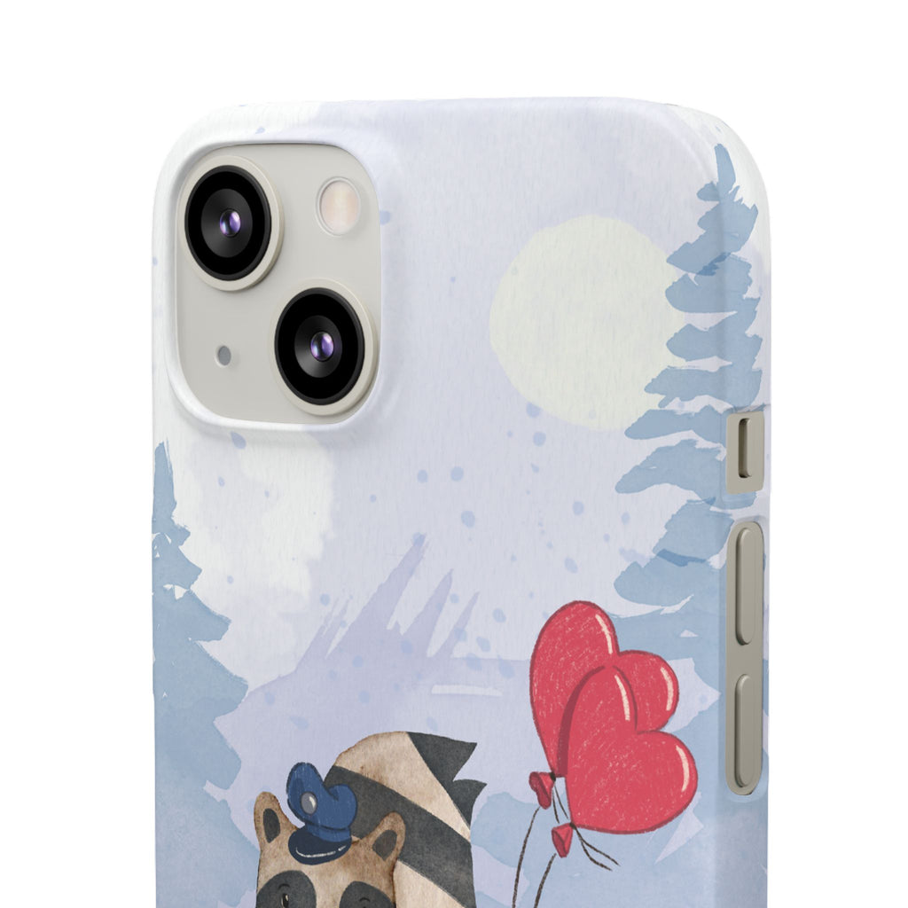 Whimsical Animal Snap Case with Love Balloons, Cute Phone Case, Valentine's Day Gift, Animal Lover Accessory, Creative Phone Cover