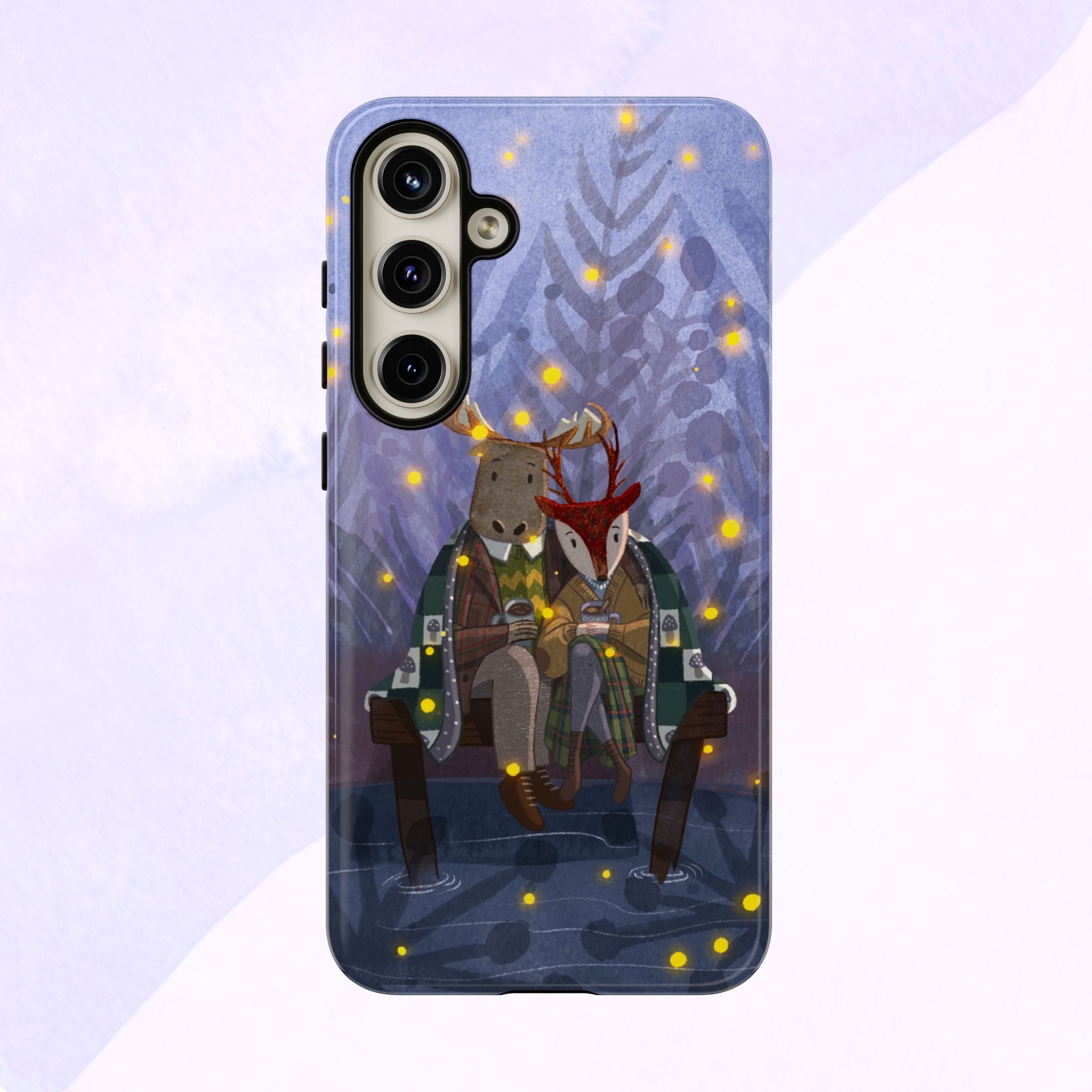 Cozy Couple Phone Case, Cute Animal Lovers Gift, Nature Aesthetic, Perfect for Holidays, Personalized Phone Accessories, Gift for Her