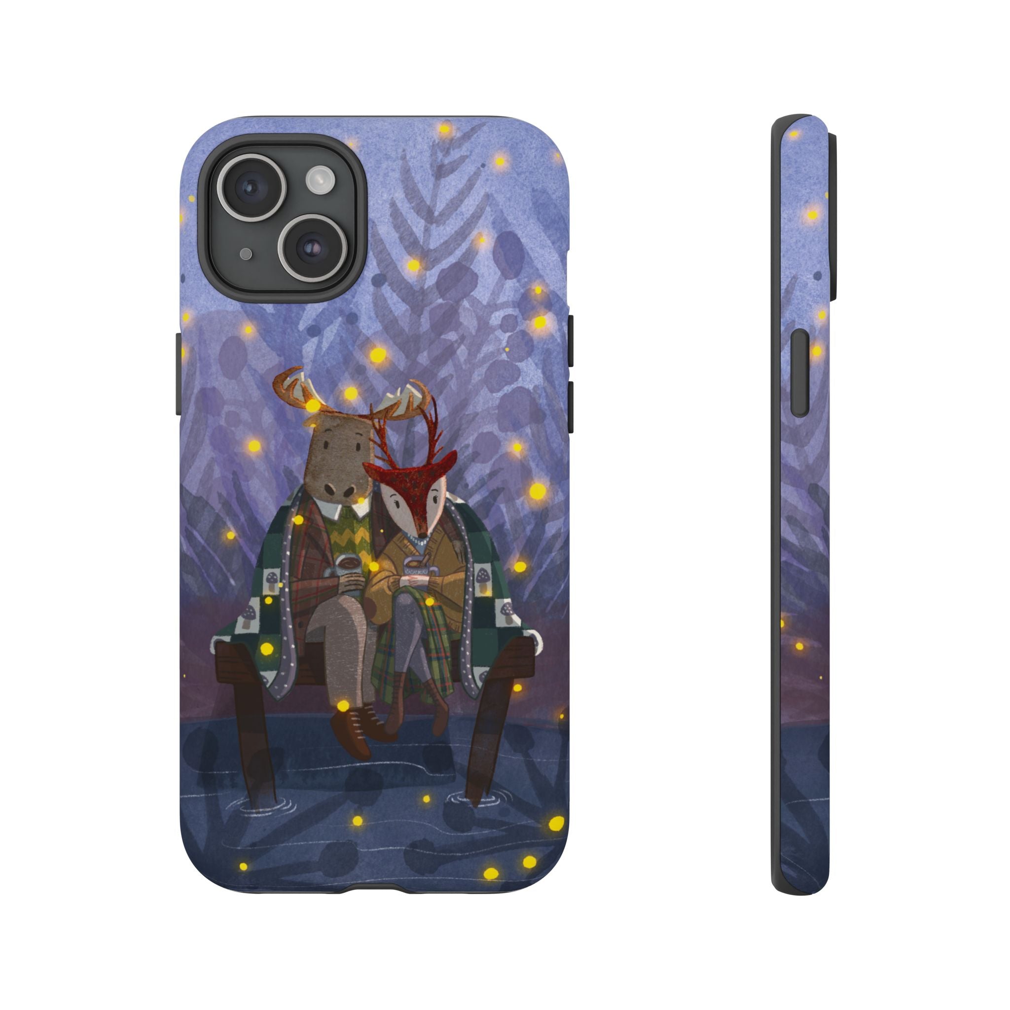 Cozy Couple Phone Case, Cute Animal Lovers Gift, Nature Aesthetic, Perfect for Holidays, Personalized Phone Accessories, Gift for Her