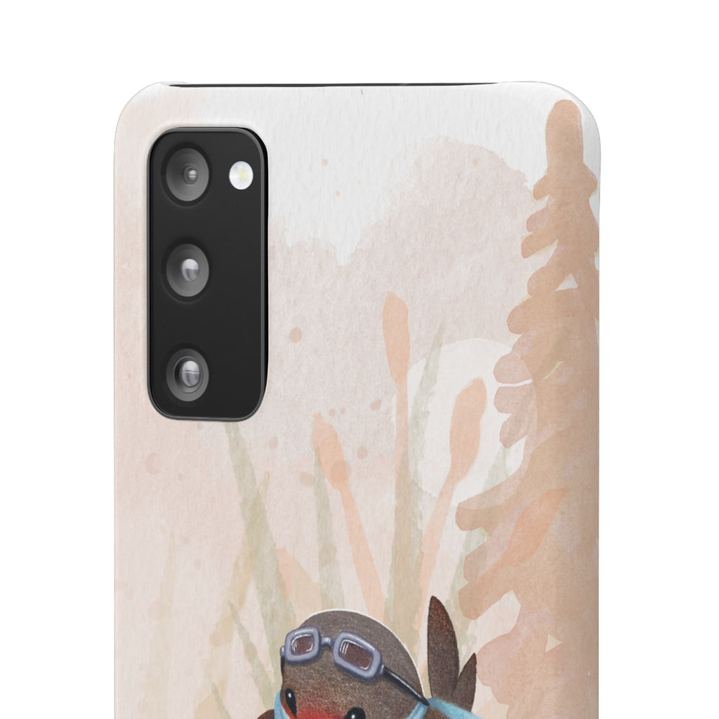 Whimsical Animal Snap Cases, Cute Phone Case, Handmade Bird and Bunny Design, Gift for Animal Lovers, Unique Smartphone Cover