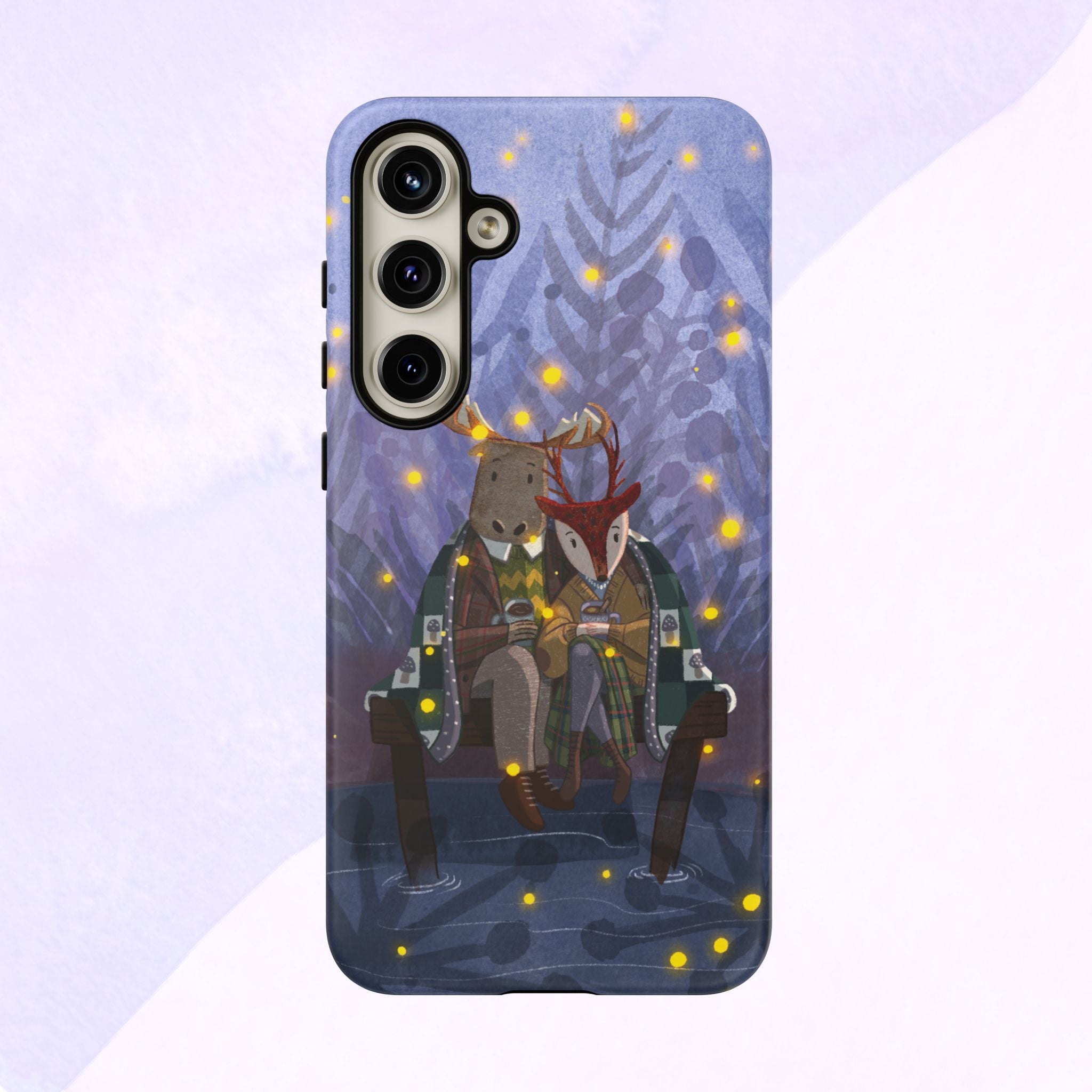Cozy Couple Phone Case, Cute Animal Lovers Gift, Nature Aesthetic, Perfect for Holidays, Personalized Phone Accessories, Gift for Her