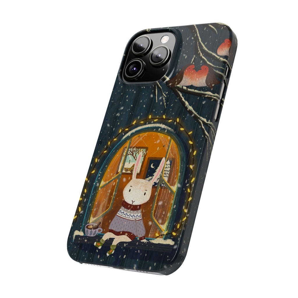 Cozy Animal Phone Case - Whimsical Rabbit Design, Cute Slim Case for Animal Lovers, Perfect Gift for Birthdays, Holidays