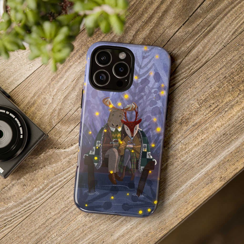 Cozy Couple Phone Case, Cute Animal Lovers Gift, Nature Aesthetic, Perfect for Holidays, Personalized Phone Accessories, Gift for Her