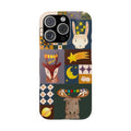 Holiday Night Sky Slim Case, Cute Forest Creatures iPhone Cover, Bunny Deer Moose, iPhone 7 8 X XR XS 11 12 13 14 15 16