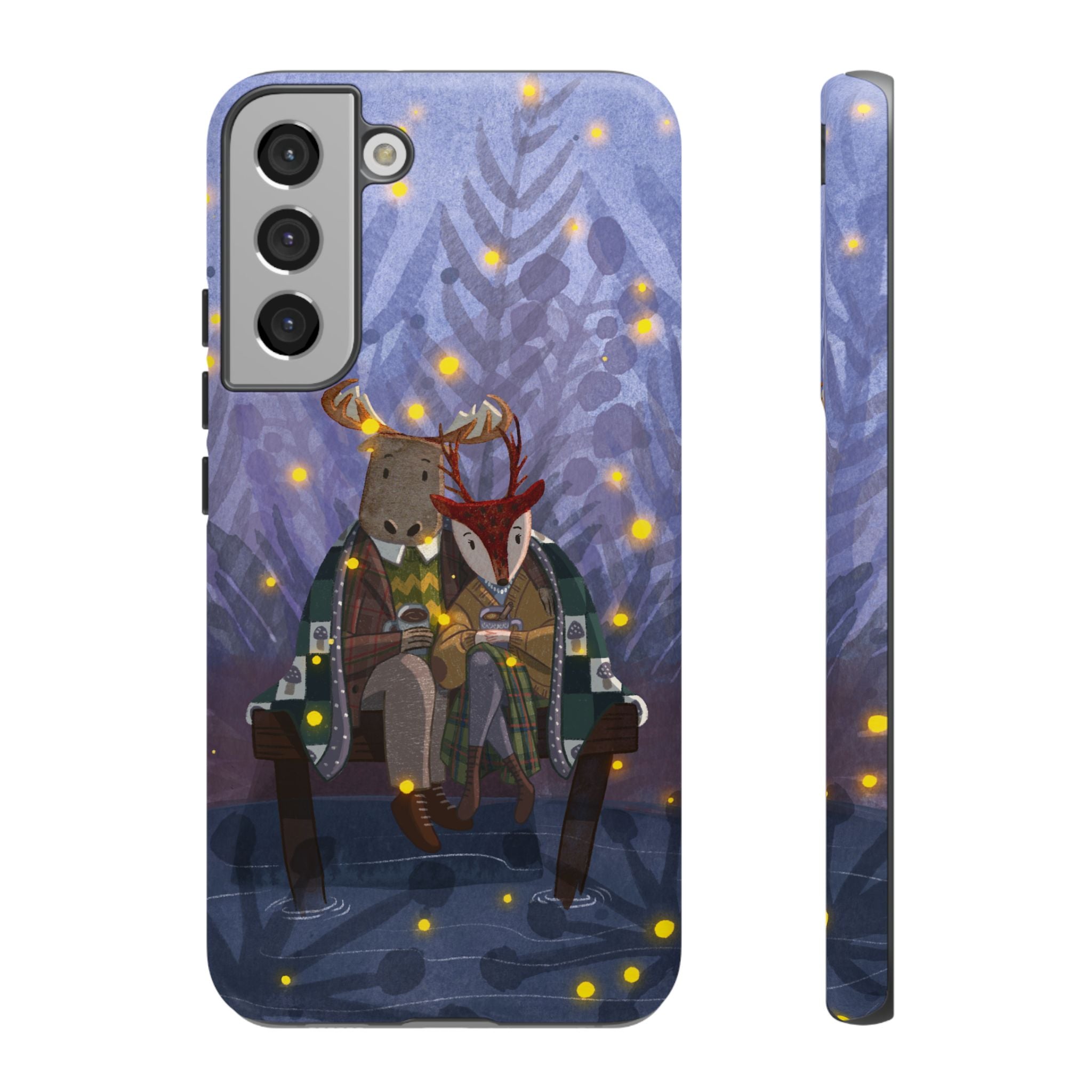 Cozy Couple Phone Case, Cute Animal Lovers Gift, Nature Aesthetic, Perfect for Holidays, Personalized Phone Accessories, Gift for Her