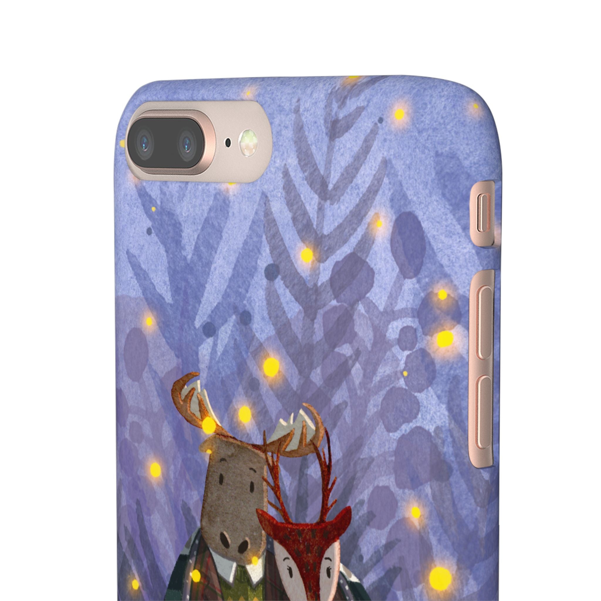Whimsical Animal Lovers Snap Cases - Cozy Phone Protection, Gift for Nature Lovers, Holiday Decor, Cute Character Design, Animal Couple