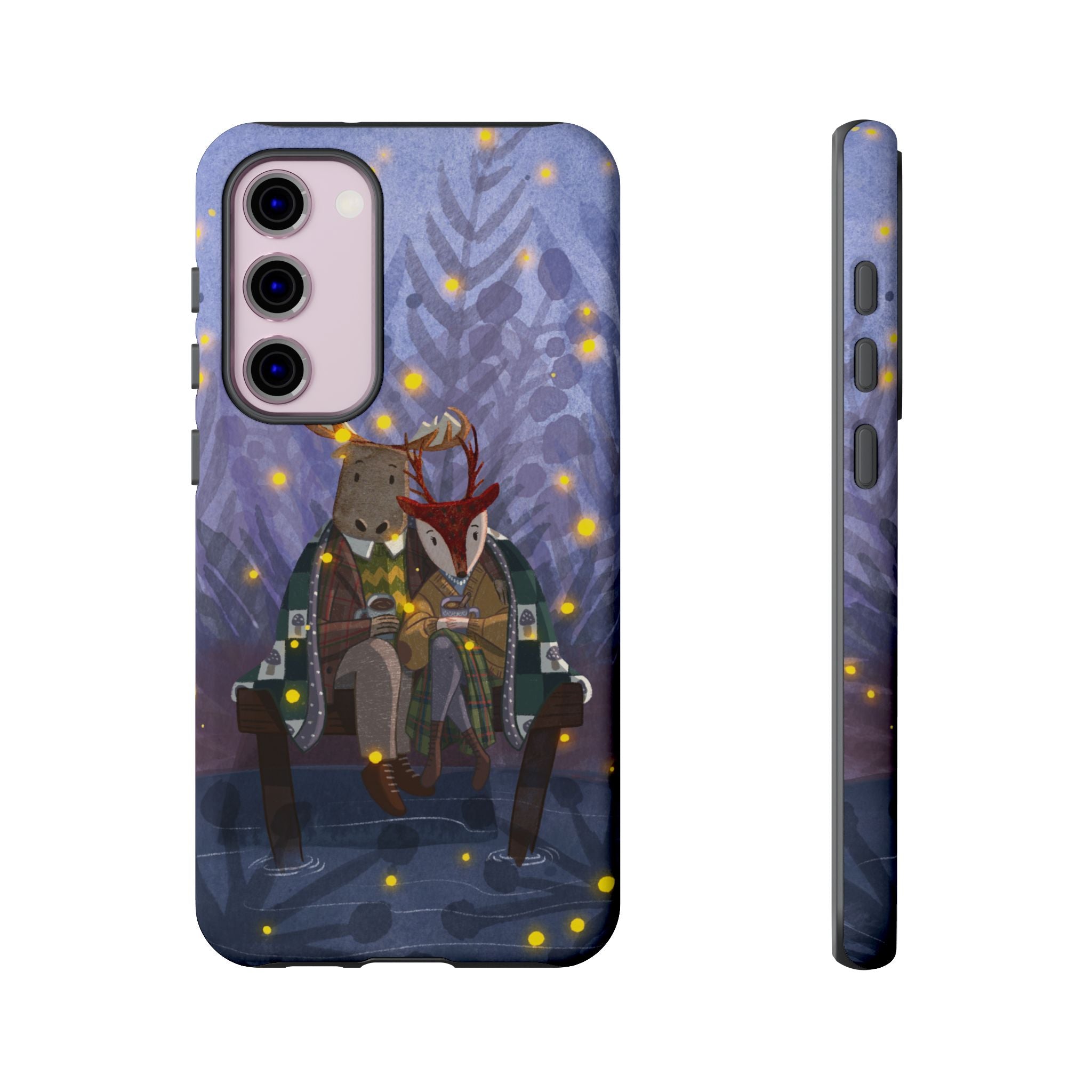 Cozy Couple Phone Case, Cute Animal Lovers Gift, Nature Aesthetic, Perfect for Holidays, Personalized Phone Accessories, Gift for Her