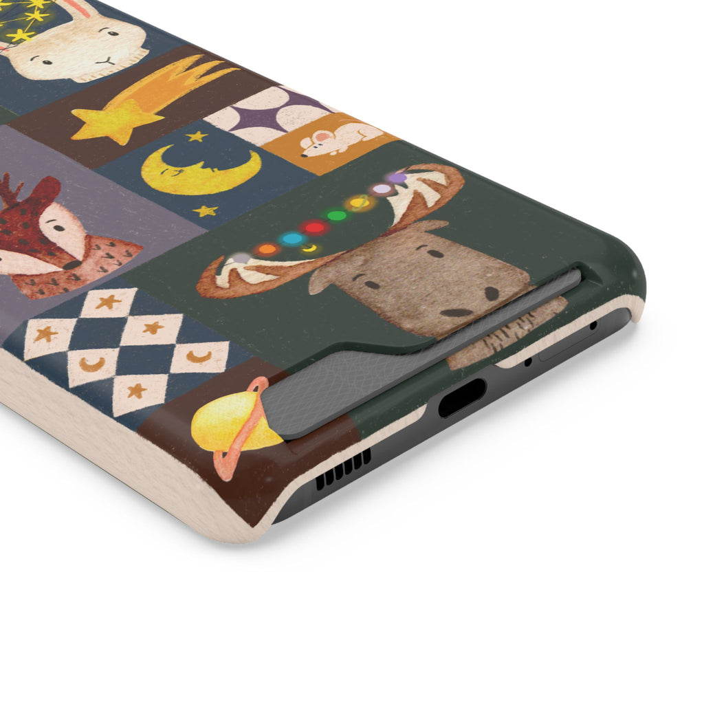 Magical Animal Phone Case with Card Holder - Cute Gift for Animal Lovers, Interesting Phone Accessory, Unique Holiday Gift, Nature-Inspired