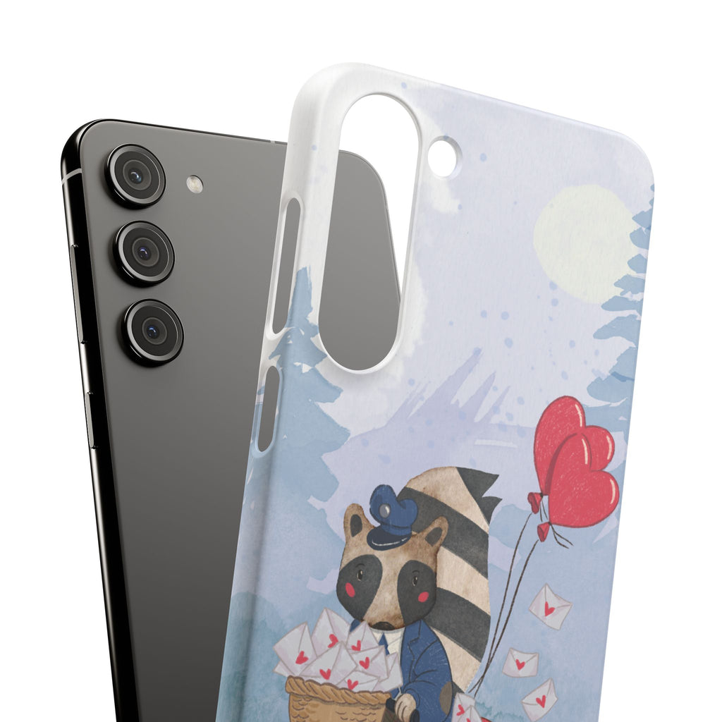Whimsical Animal Snap Case with Love Balloons, Cute Phone Case, Valentine's Day Gift, Animal Lover Accessory, Creative Phone Cover