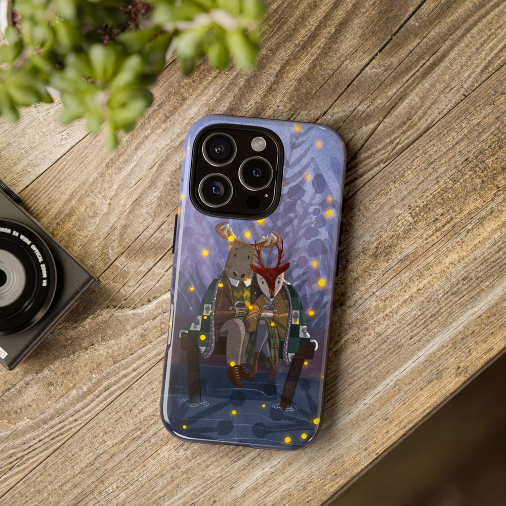 Cozy Couple Phone Case, Cute Animal Lovers Gift, Nature Aesthetic, Perfect for Holidays, Personalized Phone Accessories, Gift for Her