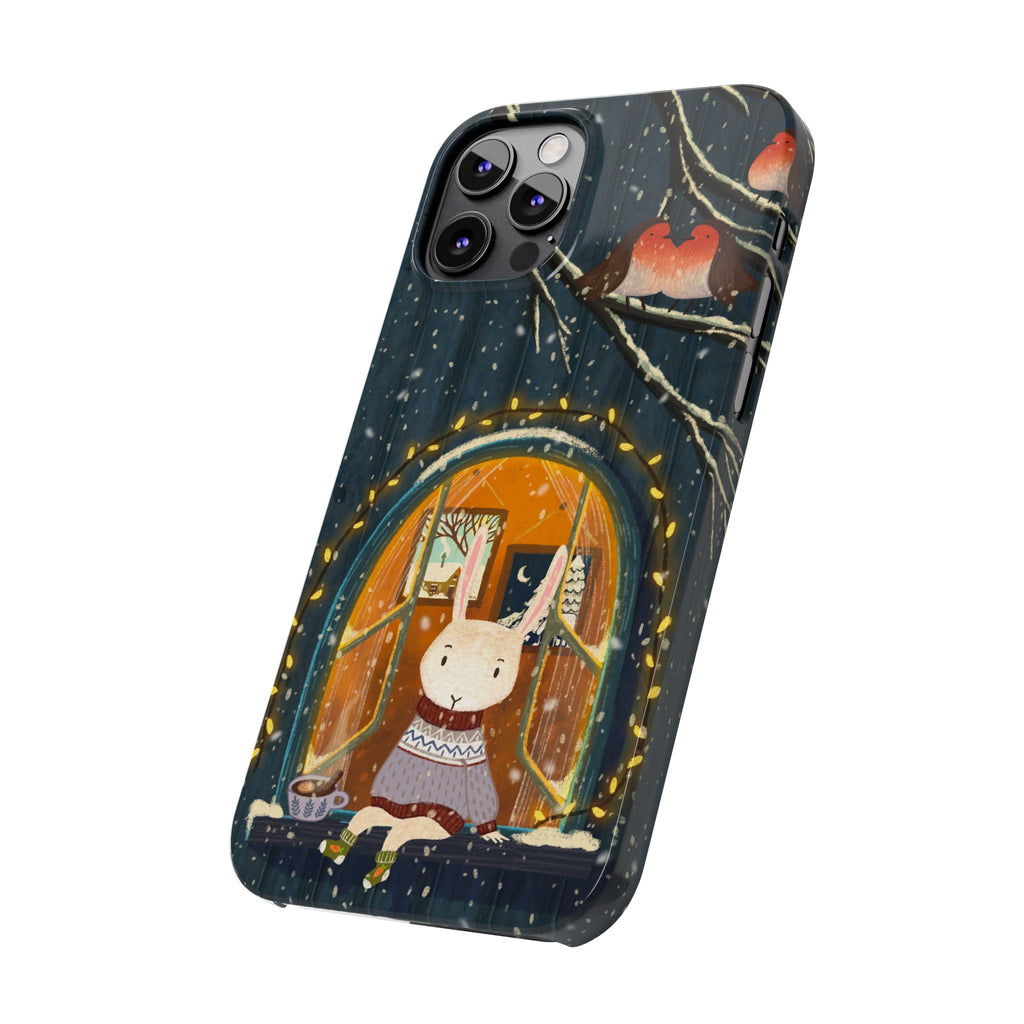 Cozy Animal Phone Case - Whimsical Rabbit Design, Cute Slim Case for Animal Lovers, Perfect Gift for Birthdays, Holidays